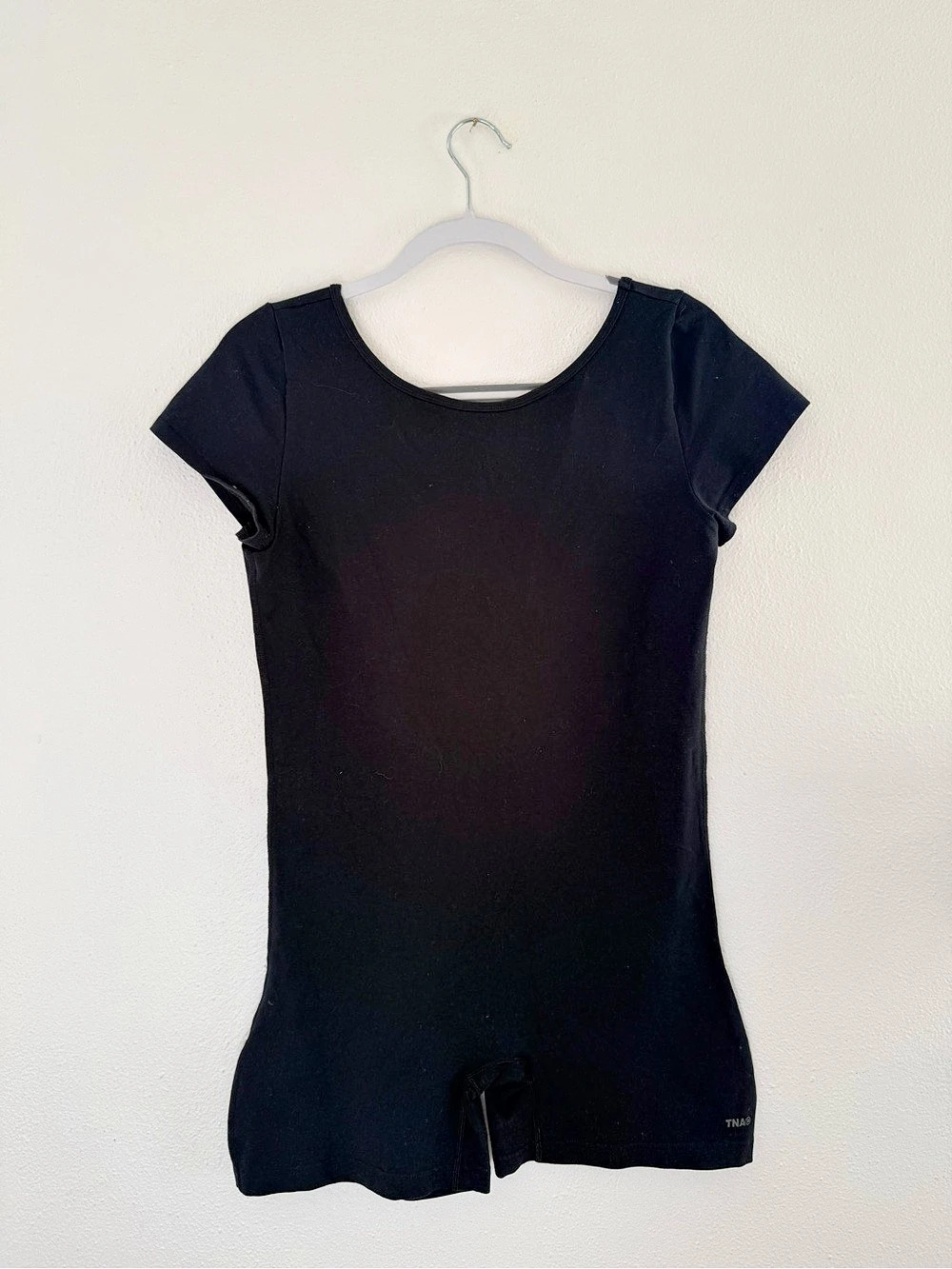TNA Athletic Black Short Sleeve Bodysuit